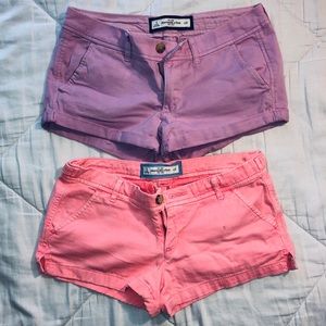 TWO pairs of Abercrombie shorts